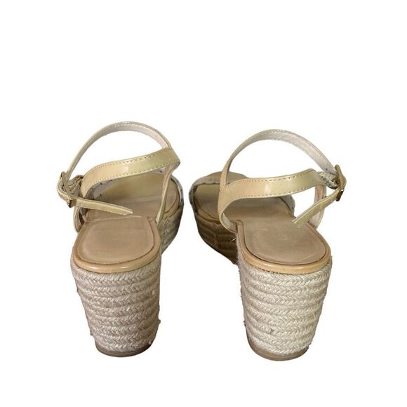 Kate Spade Beige Scalloped Wedge Sandals - Picture 6 of 10